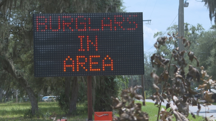 'Think more about safety': String of burglaries prompts digital sign warning Putnam County neighborhood — First Coast News Local