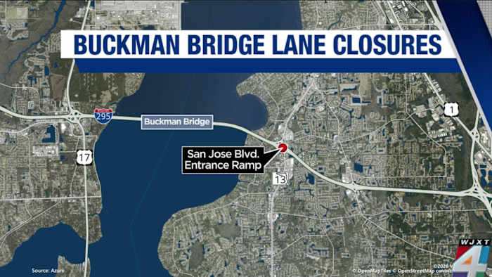 FDOT apologizing in advance for second weekend of Buckman Bridge lane closures in a row — News4JAX Local, St. Augustine Community news